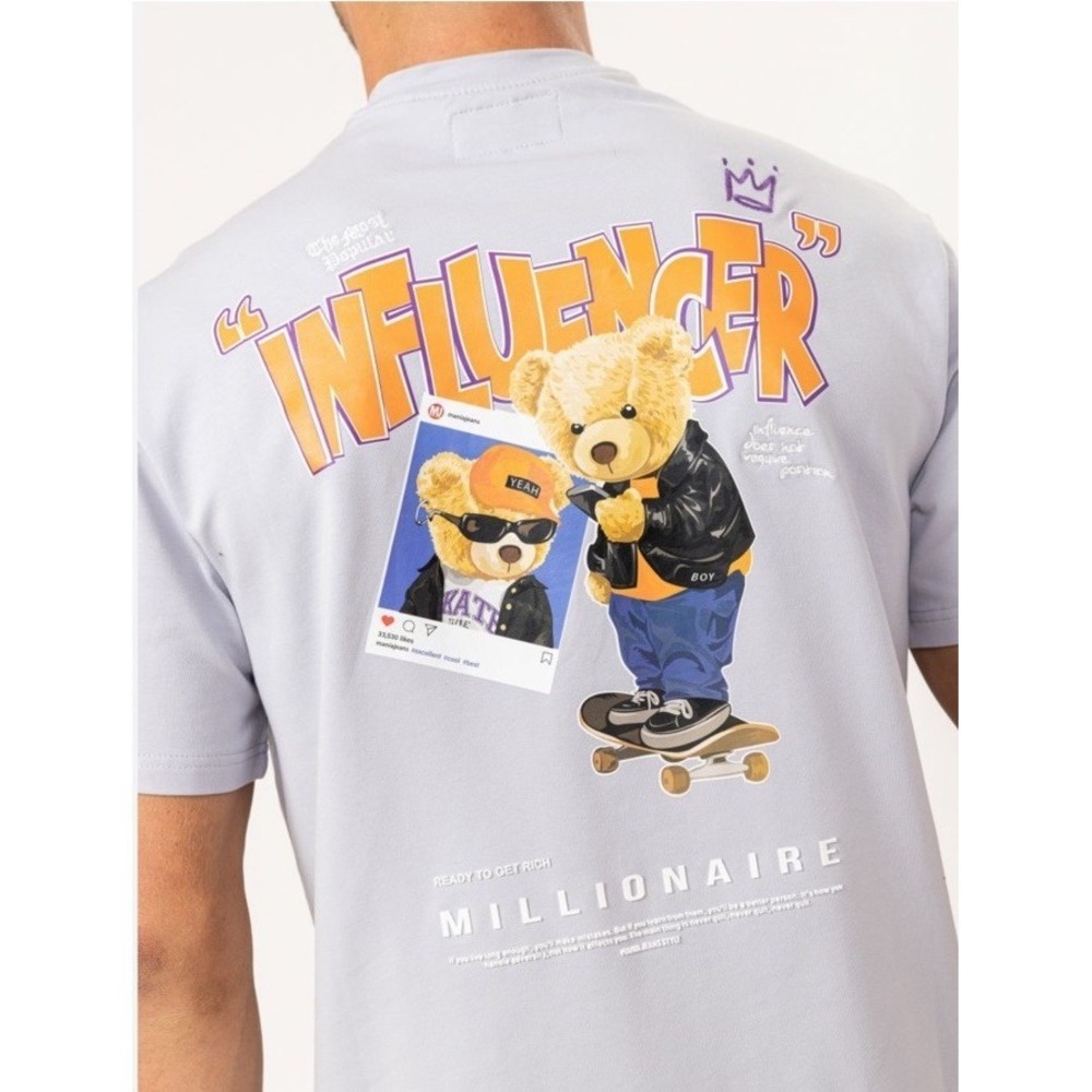 MU By Mania Shirt Men's Large Raised Lettering Embroidered Double Sided Graphics
